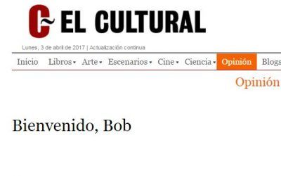 Entrevista Bob Pop en El Cultural