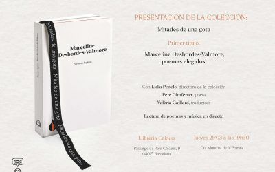 Presentación de los poemas elegidos de Marceline Desbordes-Valmore